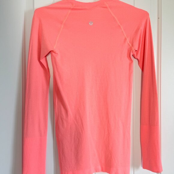 NWOT Lululemon Swiftly Tech Long Sleeve Bright Orange / Coral - Picture 5 of 5